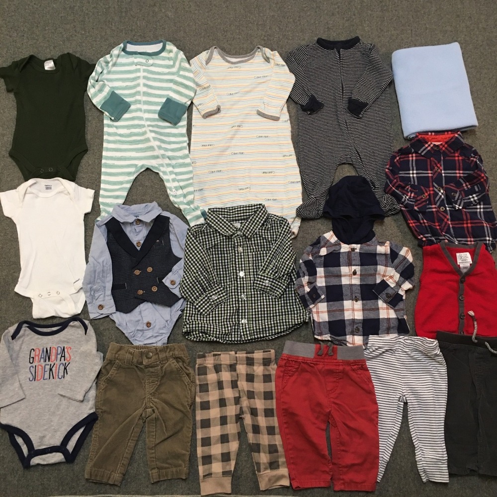 Baby Boy 3-6 Months Clothing Lot 17x Pieces Bulk Winter Corduroy Flannel Preppy - Picture 1 of 12